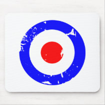 Vintage Retro Aged Mod Target Mouse Pad