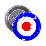 Vintage Retro Aged Mod Target Pinback Buttons