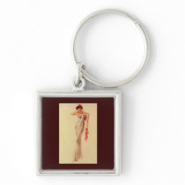 Vintage Retro Alberto Vargas Pin Up Girl Key Chain