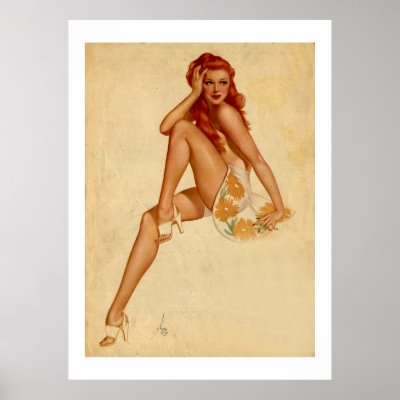 Vintage  Girls on Vintage Retro Alberto Vargas Pin Up Girl Poster From Zazzle Com