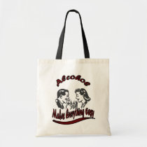 Vintage Retro Alcohol Makes everything easy bags