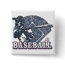 Vintage Retro Baseball Gear by Mudge Studios Button