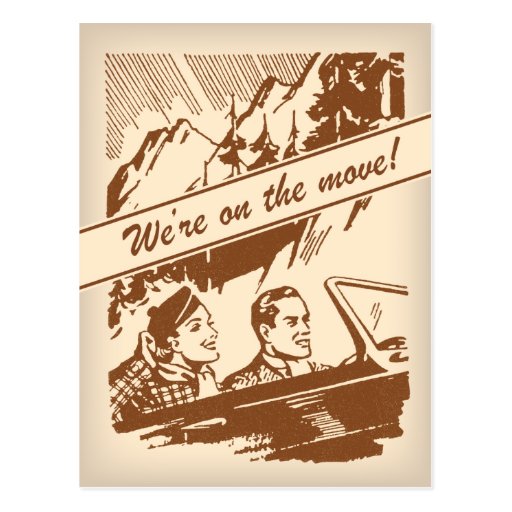 Vintage Retro Change of Address Postcard