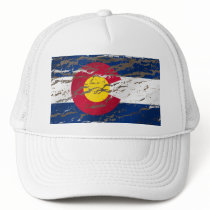 Vintage Retro Colorado State flag hats by Funkart Vintage Retro Colorado State flag hats
