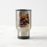 Vintage Retro Gil Elvgren Car Mechanic Pinup Girl Mug