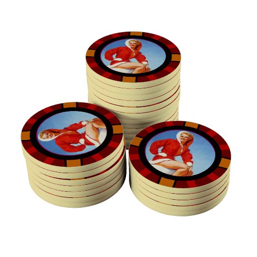 Girl poker chips