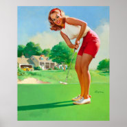 Vintage Retro Gil Elvgren Golf Pinup Girl Posters