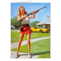Vintage Retro Gil Elvgren Pin Up Girl Card