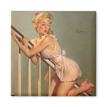 Vintage Retro Gil Elvgren Pin Up Girl Fridge Magnet