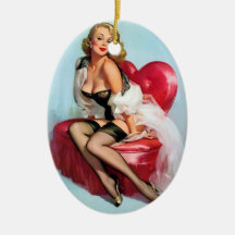 Vintage Retro Gil Elvgren Pin Up Girl Ornament