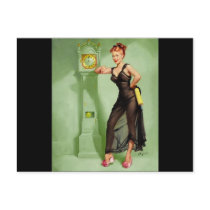 Vintage Retro Gil Elvgren Pin Up Girl Postcard