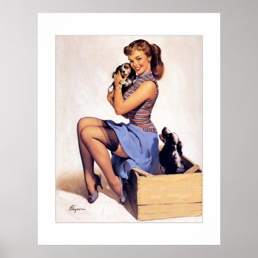 Vintage Retro Gil Elvgren Pin Up Girl Poster Zazzle 9543