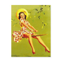 Vintage Retro Gil Elvgren Pin Up Girls Cards postcards