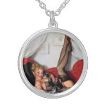Vintage Retro Gil Elvgren Telephone Pinup girl Necklace