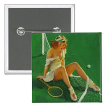 Vintage Retro Gil Elvgren Tennis Pinup Girl