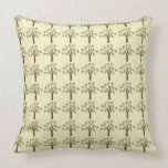Vintage Retro Mod Abstract Trees Pillow