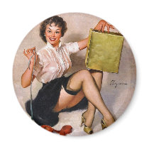 Vintage Retro Pinup Art Gil Elvgren Pin Up Girl Refrigerator Magnets