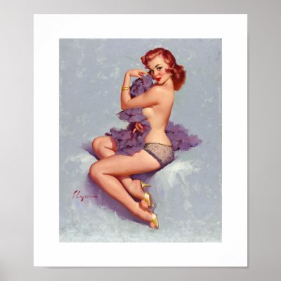 Vintage Pinup Posters on Vintage Retro Pinup Gil Elvgren Pin Up Girl Poster From Zazzle Com