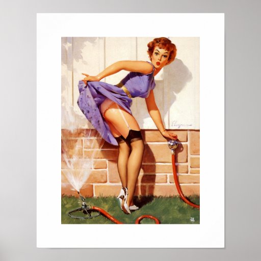 Vintage Retro Pinup Gil Elvgren Pin Up Girl Poster Zazzle 7675