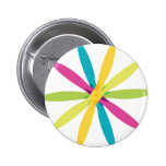 Vintage Retro Propeller Flower Airplane Prop Desig Pinback Buttons