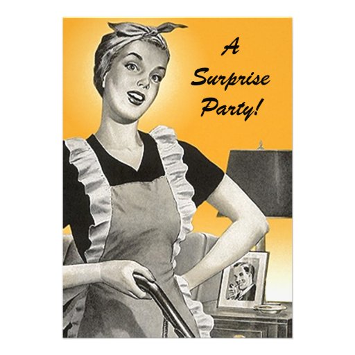 Vintage Retro Surprise Birthday Party Invitations