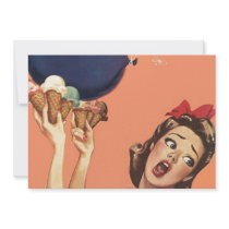 Vintage Retro Surprise Party Balloon Fun Blank Custom Invite