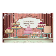 Vintage Retro Sweet Candy Bakery Bar Profile Card Business Card Templates