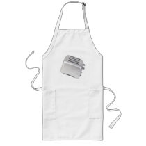 Vintage Retro Toaster Design - B&W Grey Apron