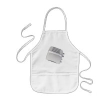 Vintage Retro Toaster Design - B&W Grey Apron