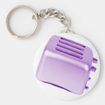Vintage Retro Toaster Design - Purple Key Chain