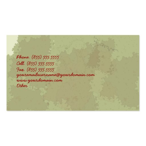 Vintage Retro Travel Agency Business Card (back side)