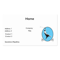 vintage retro woman golfer golfing design business cards