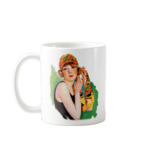 Vintage Retro Women 20s Deco Flapper Girl Pin Up Mugs