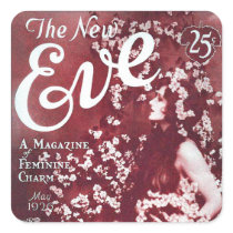 Vintage Retro Women 20s The New Eve Magazine Stickers