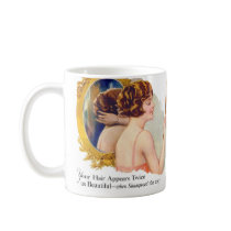 Vintage Retro Women 20s Woman's Shampoo Ad Art Mugs