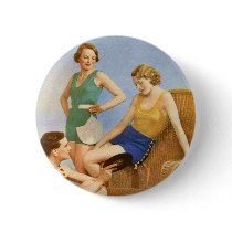 Vintage Retro Women 30s Swimwear Party Pin
