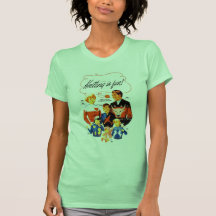 Vintage Retro Women 60s Knitting is Fun! Tee Shirt