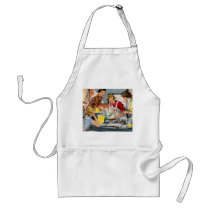 Vintage Retro Women Ad Let's Bake a Cake Apron