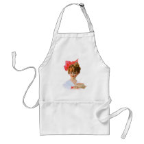 Vintage Retro Women Breakfast Advertising Girl Aprons