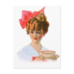 Vintage Retro Women Breakfast Advertising Girl postcards