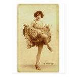Vintage Retro Women French Can-Can Dancer Woman Post Cards
