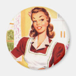 Vintage Retro Women Kitsch 50s Kitchen Magic Refrigerator Magnets