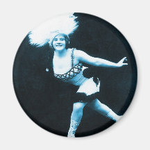 Vintage Retro Women Rollerskating Queen Refrigerator Magnet