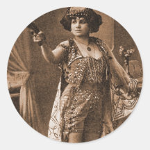 Vintage Retro Women Sideshow Elly De Sarto Sticker