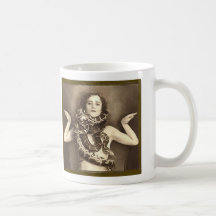 Vintage Retro Women Sideshow Snake Charmer Mug