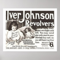 Vintage Revolver Ad - Don't Try This At Home! Poster