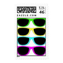 Vintage Rgb Fluo Sunglasses Postage Stamps
