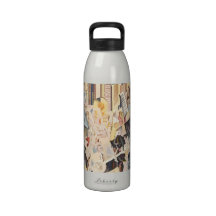 Vintage Rhapsody in Blue Art Deco Jazz Music Water Bottle