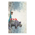 Vintage rhino business card template