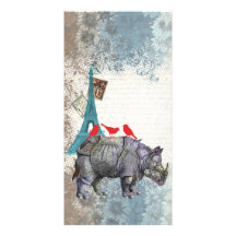 Vintage rhino picture card